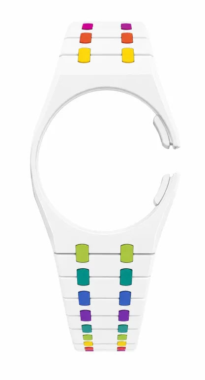 Huit Blanc Rainbow 2-Tone AP x Swatch Wristband Conversion Bracelet