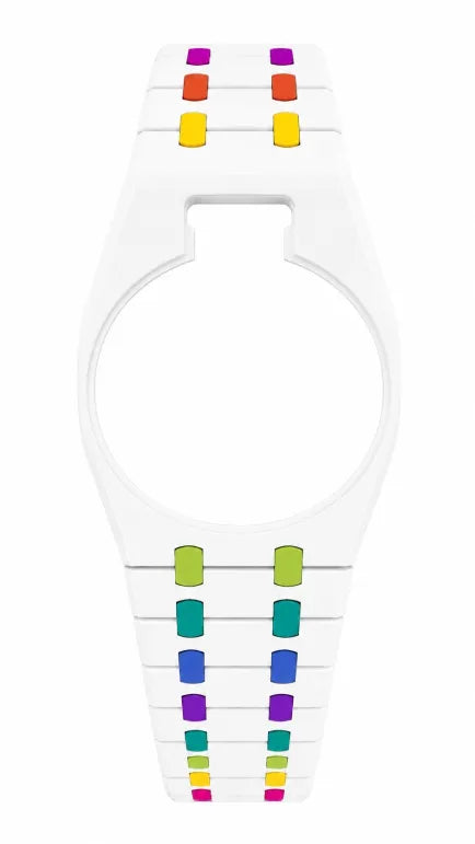 Huit Blanc Rainbow 2-Tone AP x Swatch Wristband Conversion Bracelet