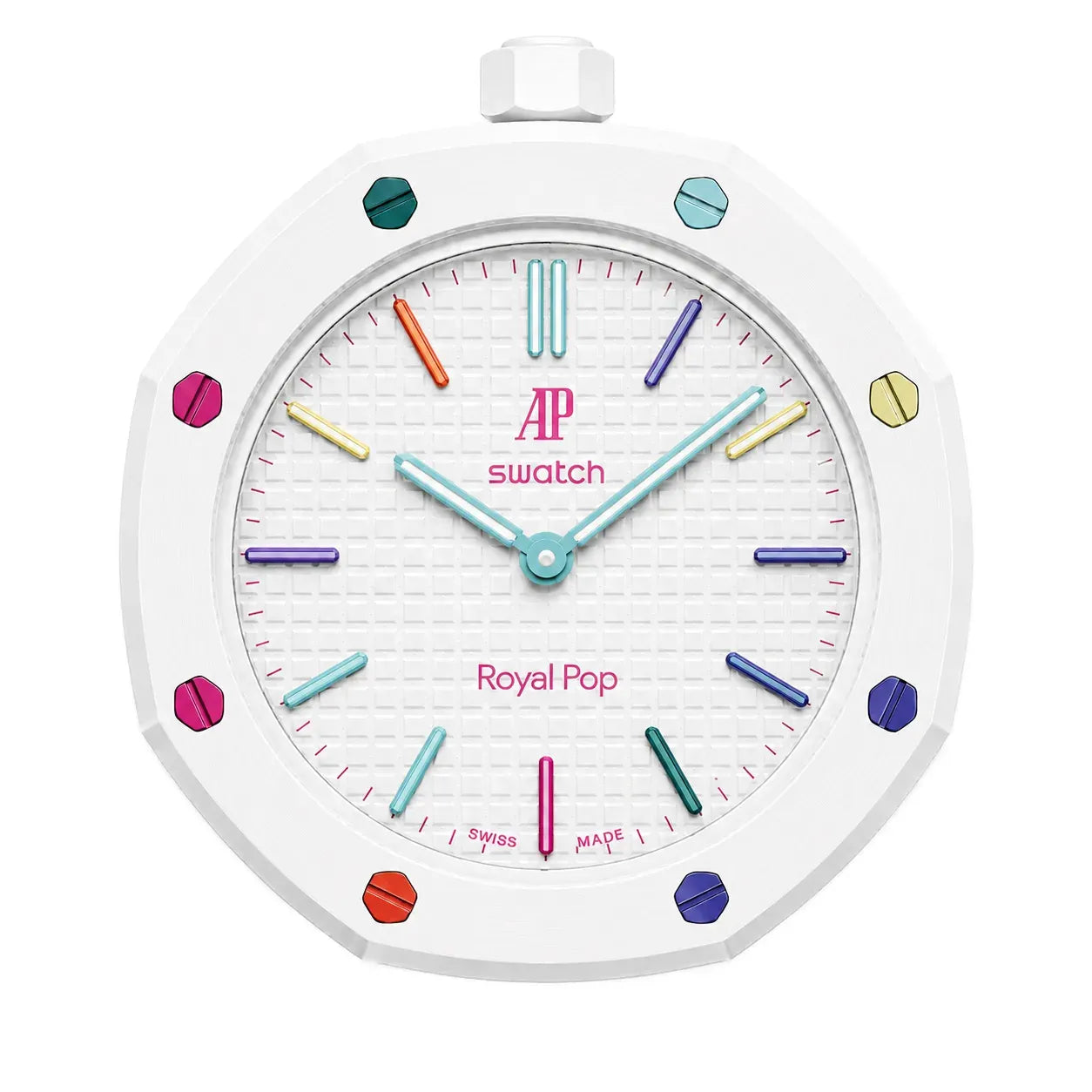 Huit Blanc Rainbow 2-Tone AP x Swatch Wristband Conversion Bracelet