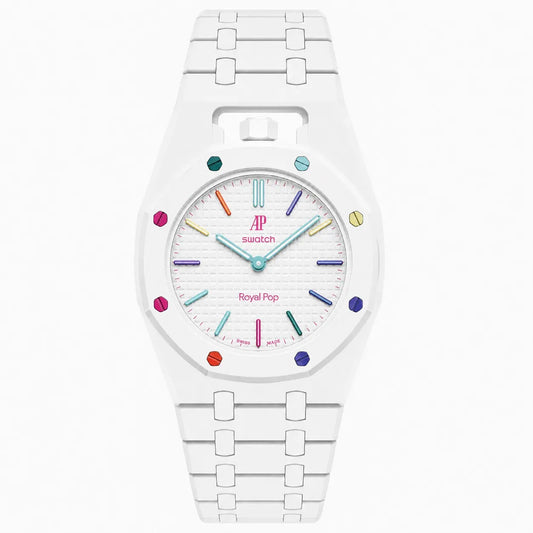 White Northline AP x Swatch Wristband Conversion Bracelet